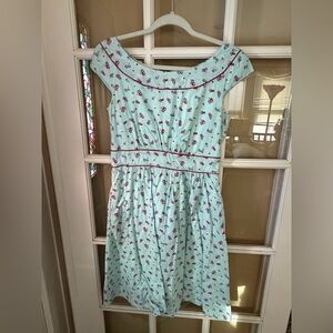 Rachel Teal Floral Dress